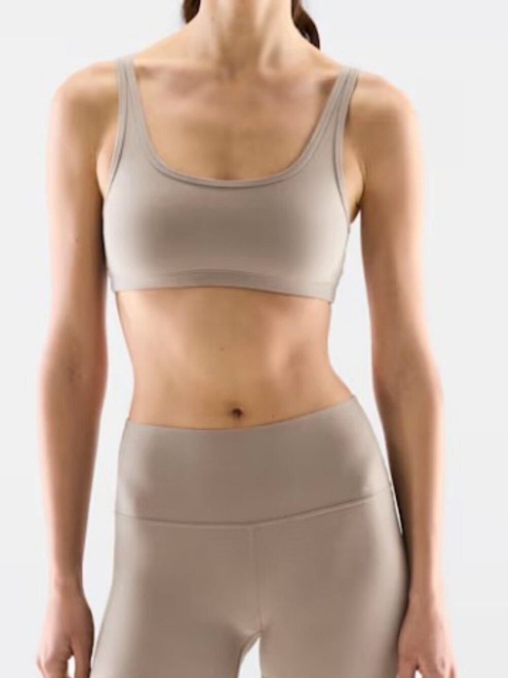 Aritzia Butter matching activewear set taupe women's size S/2